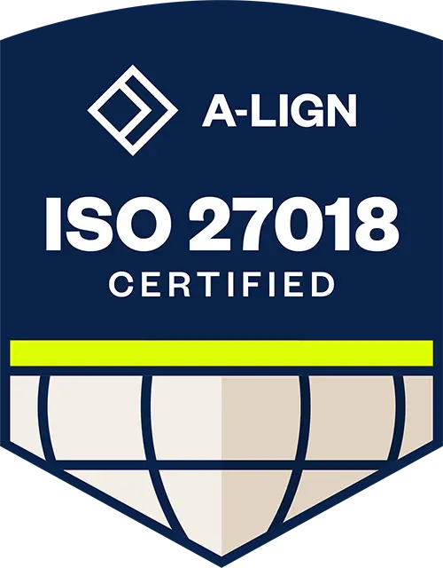 A-LIGN ISO 27018 Certified badge