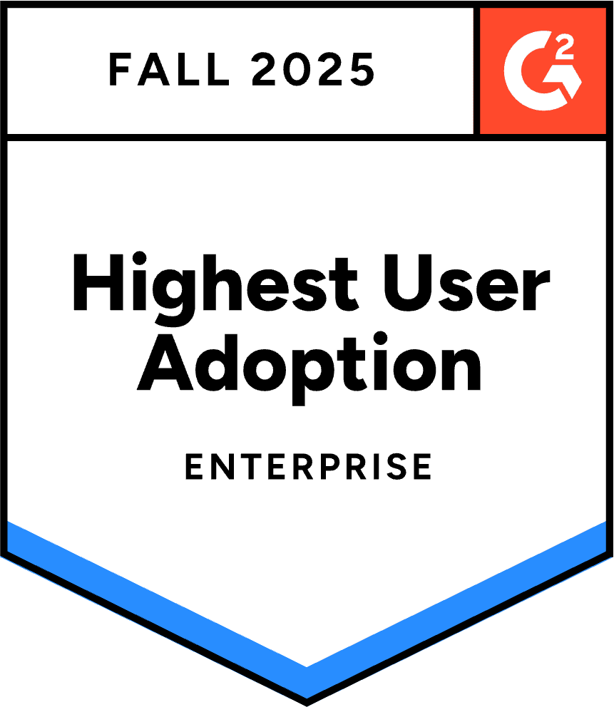 G2 Highest User Adoption Enterprise - Fall 2025
