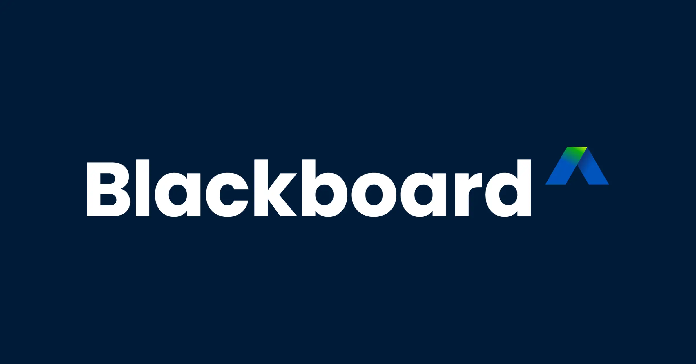 Blackboard logo over a blue background