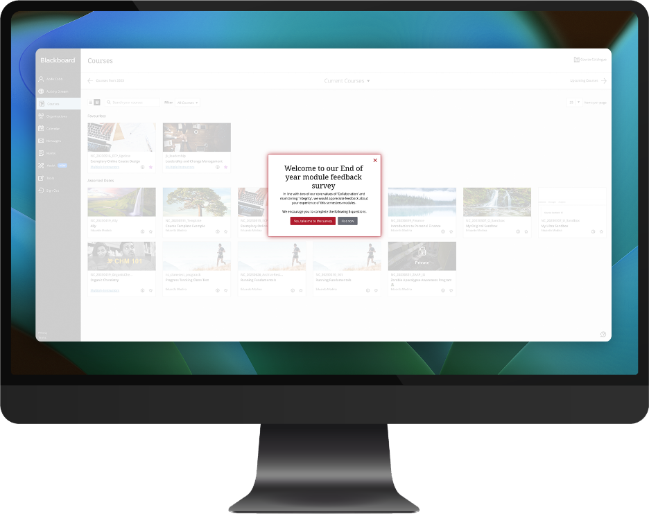 A monitor with a popup window