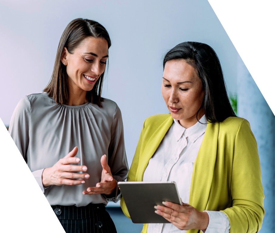 Coworkers collaborating