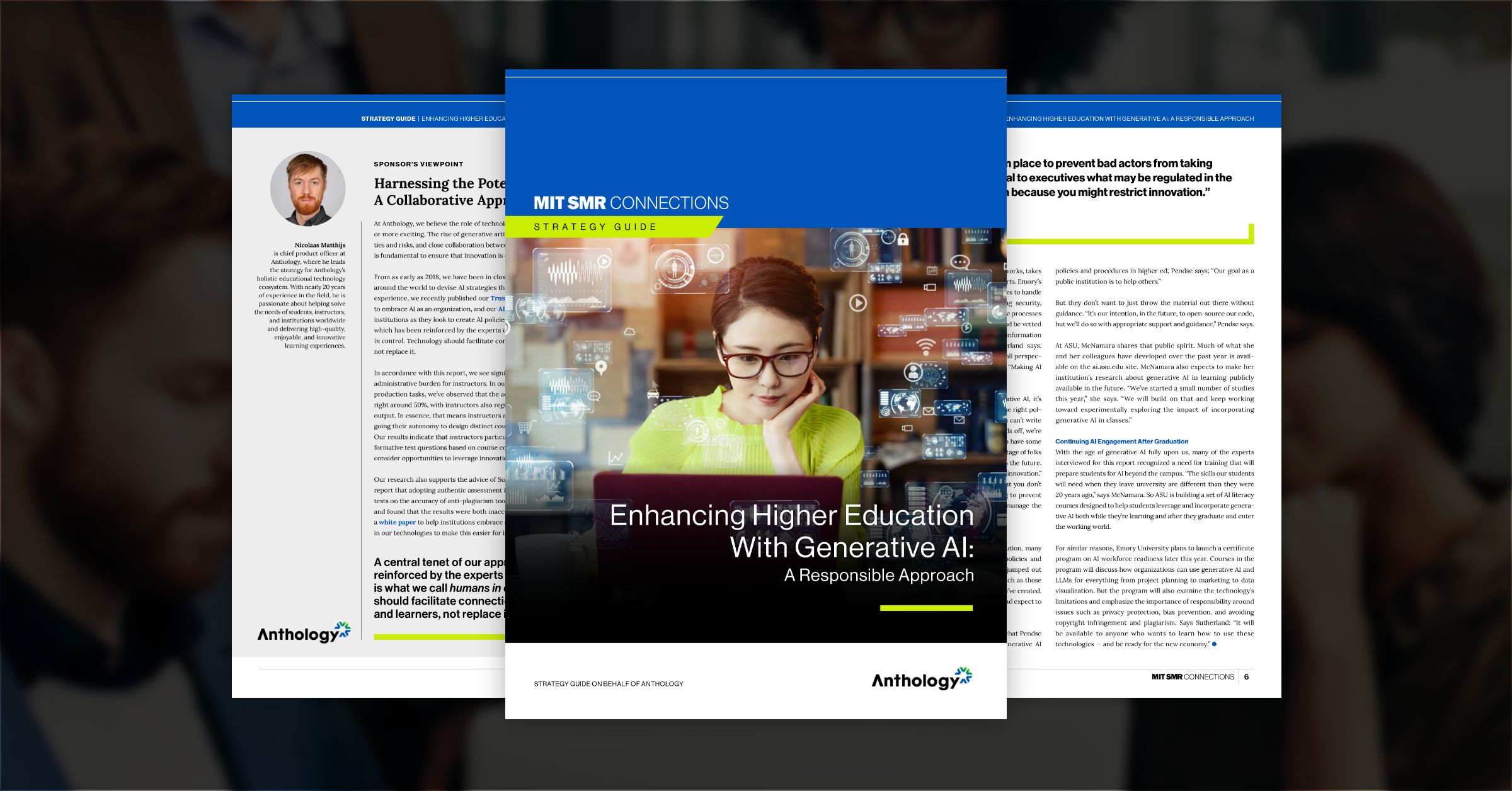 Preview of the report over a gray background