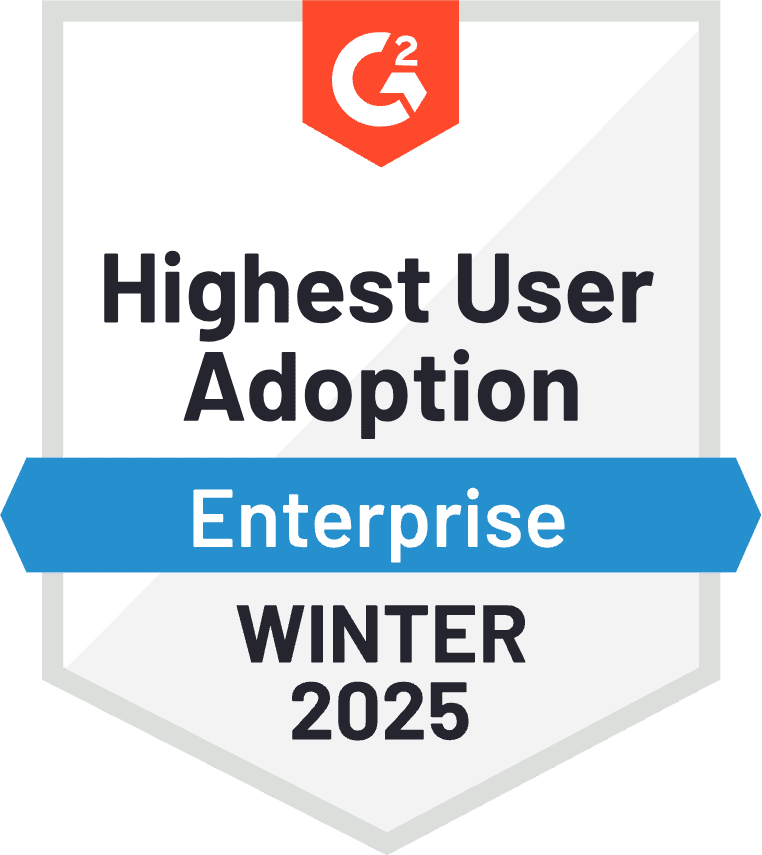 G2 Highest User Adoption - Enterprise - Winter 2025