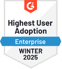 Highest User Adoption - Enterprise - Winter 2025