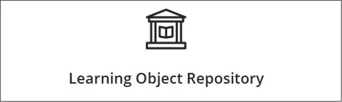 Image 1. The new button for the Learning Object Repository is on the Tools page.