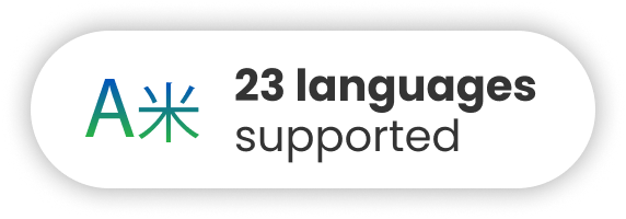 23 languages supported